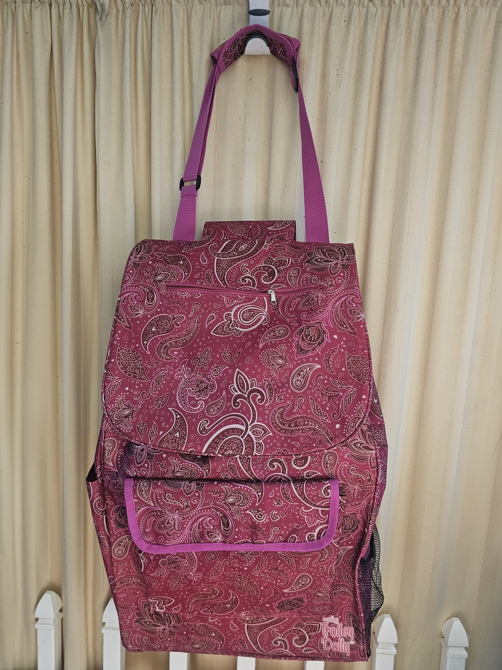 Pink Paisley Roll-Top Tote Bag - Stylish Everyday Carry